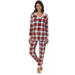 Cuddl duds velour fleece Christmas pajama set size xl extremely cozy and soft!
